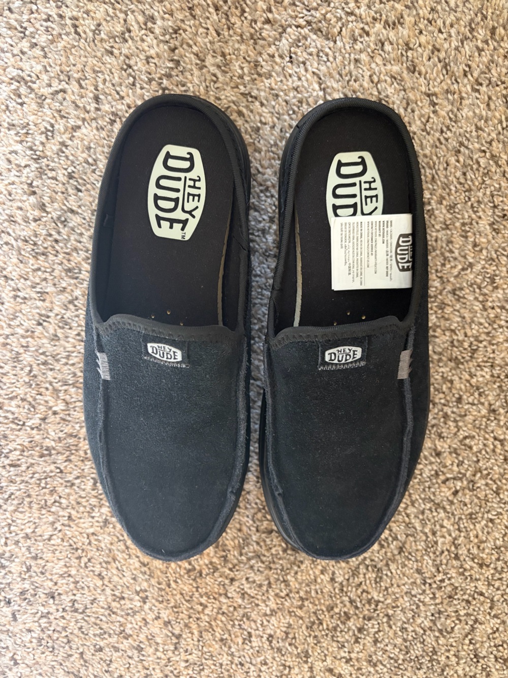 Hey Dude Black Slip-On Casual Shoes NWOT